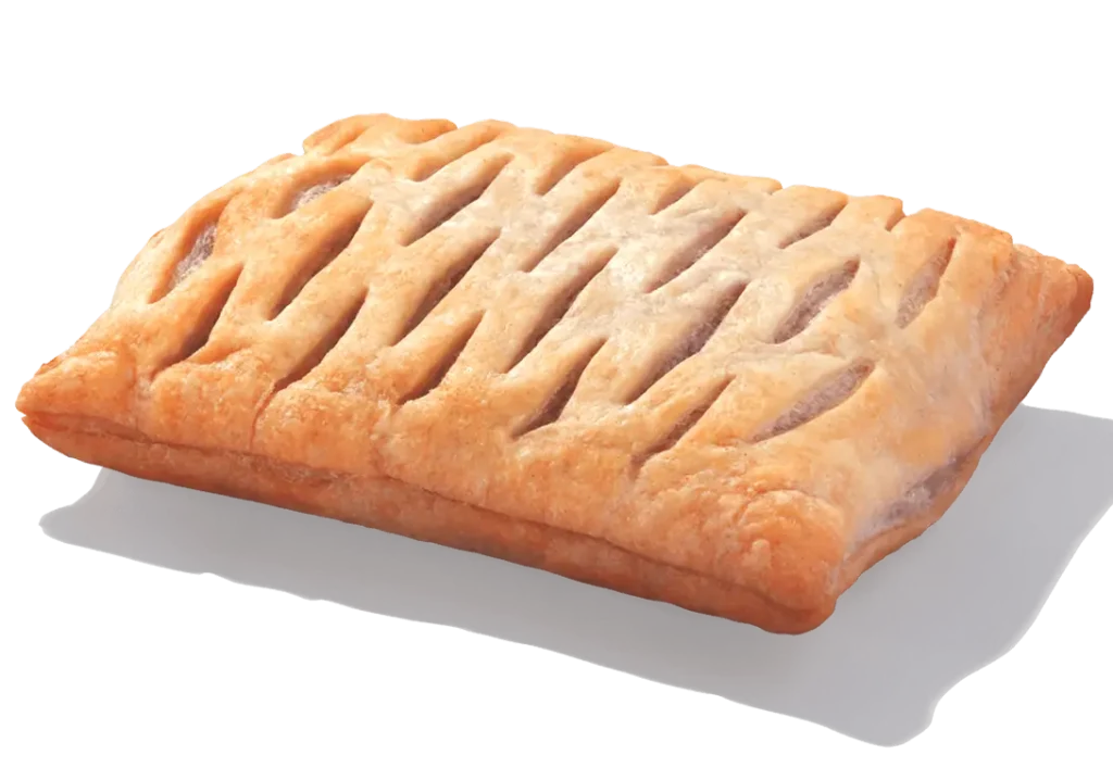 Greggs Menu And Updated Prices In UK 2025 179 Greggs Vegan Lattice (Steak-Free) – golden flaky pastry filled with Quorn pieces, onion, and rich vegan gravy.